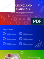 Gaming and Learning Technology Presentation Blue Variant