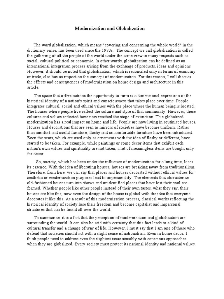 Globalization 1 Pdf Globalization Idea