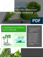Normas Oficiales Mexicanas en Materia Ambiental