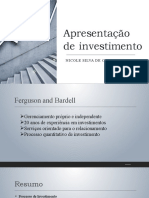 Apresentação de Investimento: Nicole Silva de Carvalho