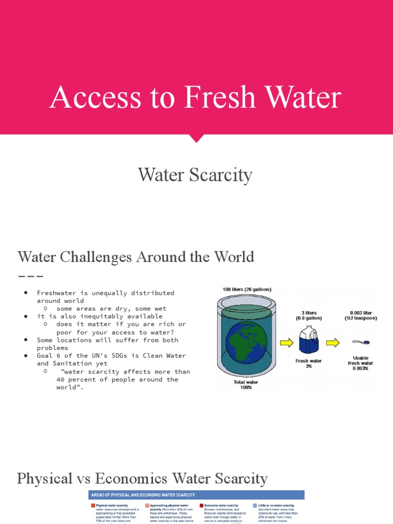 Access To Fresh Water | PDF