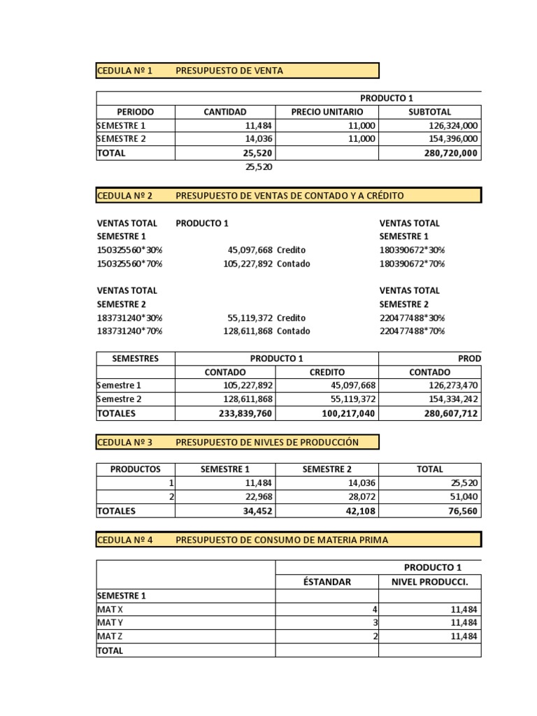 Presupuesto Anual de Ventas y Costos | PDF | Presupuesto | Dinero