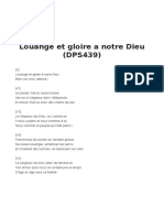 Louange Et Gloire A Notre Dieu (DPS439)
