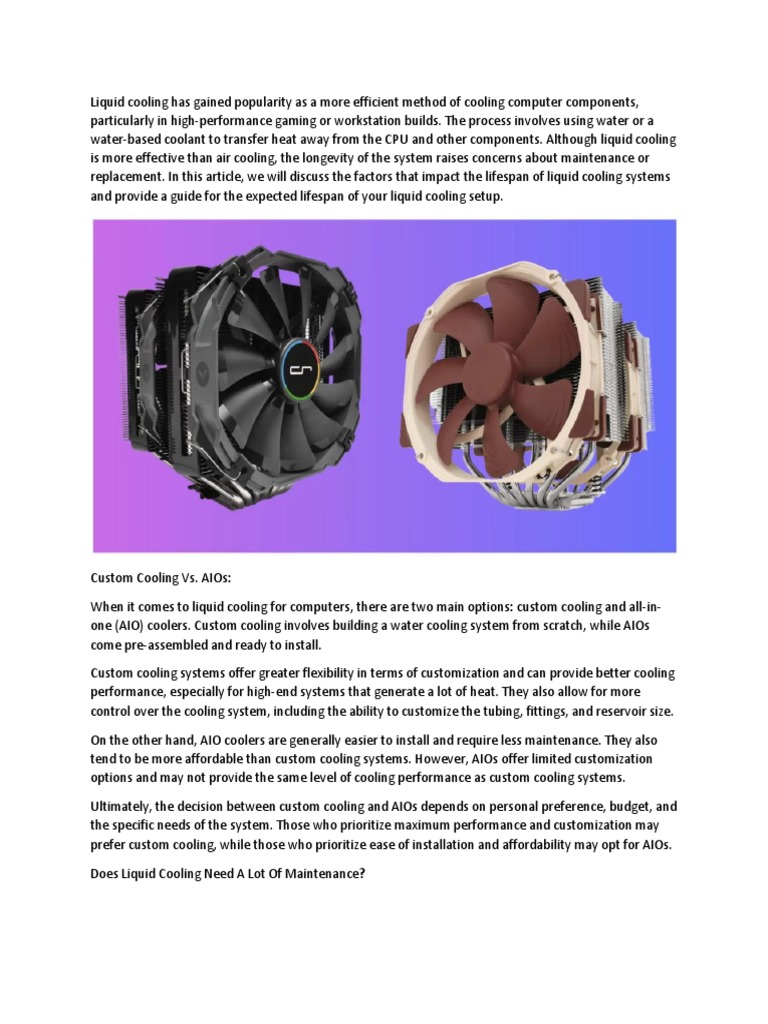 How Long Does Liquid Cooling Last Download Free PDF Radiator