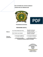 Universidad Autónoma Del Estado de México Licenciatura en Comunicación