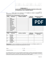 Formulario C Relaci&oacute N de Parentesco