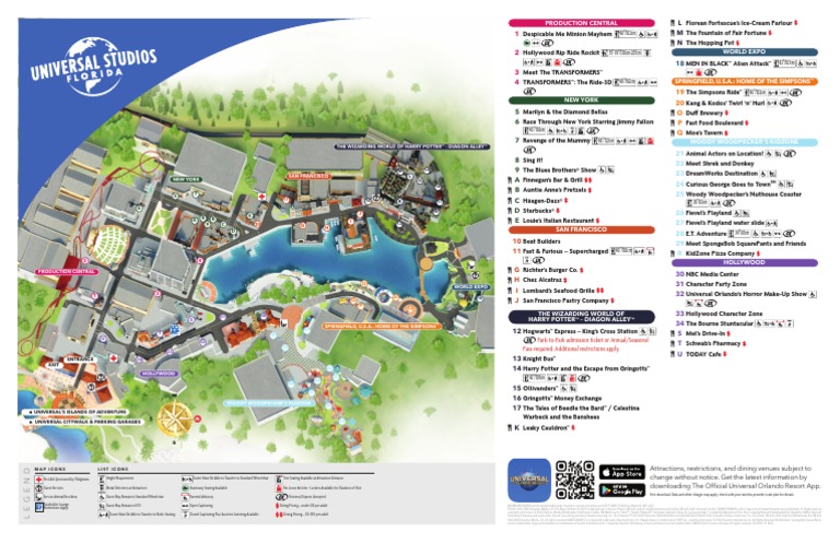 Universal Studios Florida Park Map English | PDF | Universal Orlando