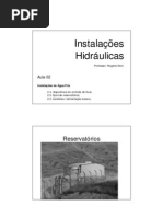 Aula 02 - Reservatórios e Dispositivos de Controle de Fluxo