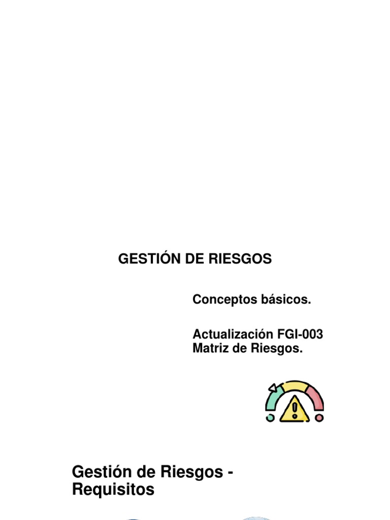 Conceptos Básicos de Gestión de Riesgos | PDF | Riesgo