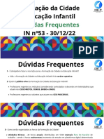 Formação Da Cidade Educação Infantil IN Nº53 - 30/12/22: Dúvidas Frequentes