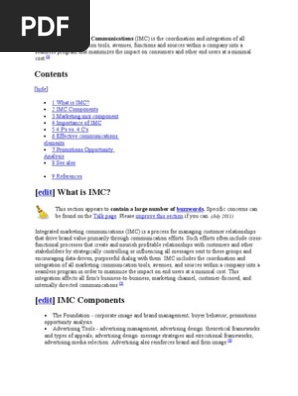 Integrated Marketing Communications