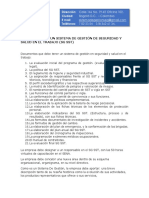 Documentos de Un Sistema de Gestión de Seguridad Y Salud en El Trabajo (SG SST)