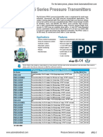 PTD25 Series Pressure Transmitters: Features Applications
