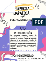 Respuesta Empática. Reformulación y Sus Tipos.