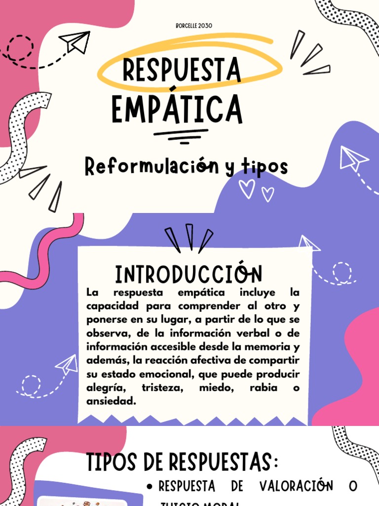Tipos y Técnicas de Respuesta Empática | PDF | Empatía | Comunicación