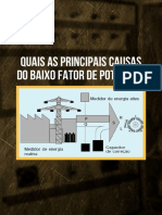 Principais causas de baixo fator de potência: motores ociosos, transformadores grandes e lâmpadas