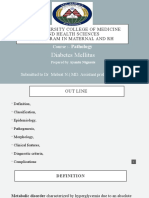 Diabetes Mellitus: Pathology