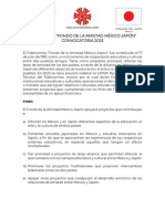 Fideicomiso "Fondo de La Amistad México-Japón" Convocatoria 2023