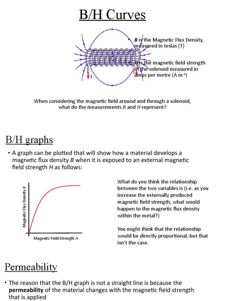 B/H Relationship in Magnetism Explained | PDF | Magnetic Field | Magnetism