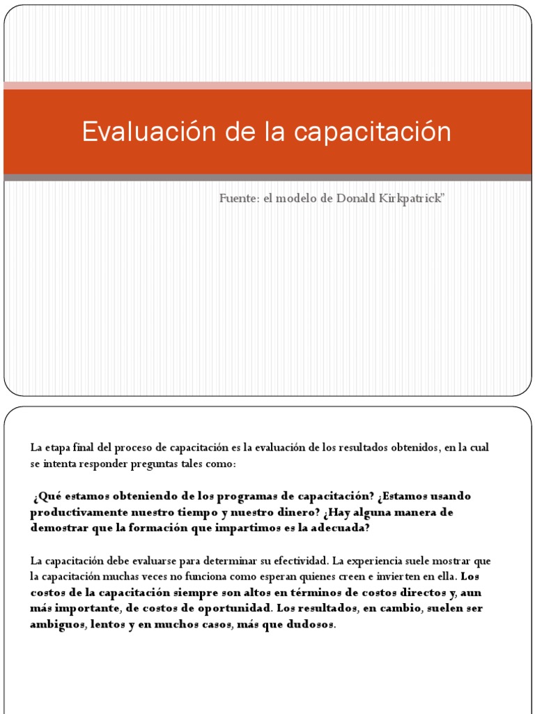 Evaluacion de La Capacitacion | PDF | Aprendizaje | Comportamiento