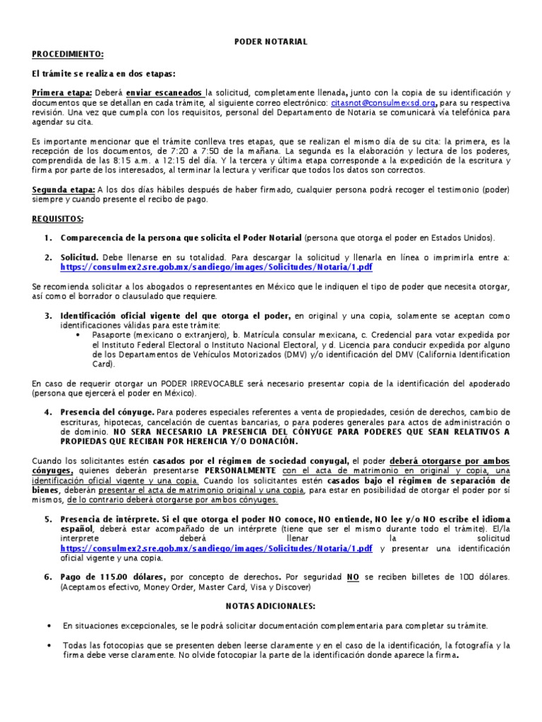 Tramite Poder Notarial | PDF | Esposa | Propiedad de la comunidad