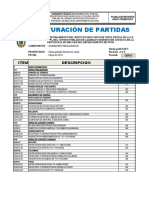 Estructuración de Partidas: Item Descripcion Unida D