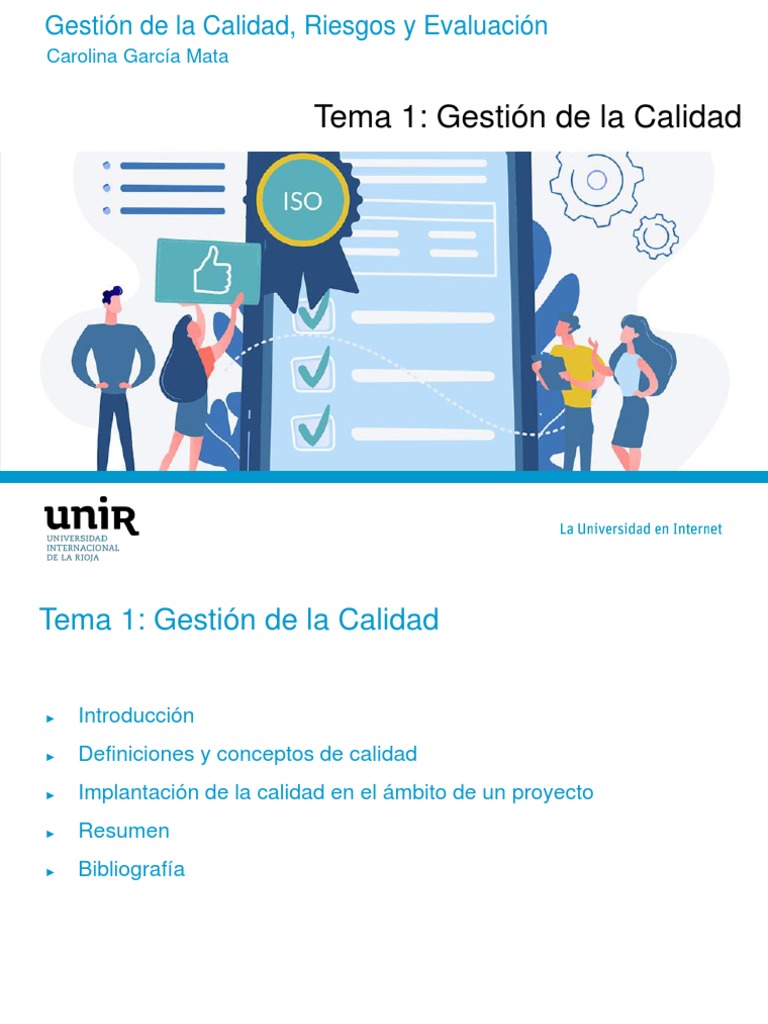 01 Gestion Calidad P | PDF | Calidad (comercial) | Gestión de la calidad