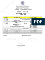 Class Schedule (2022-2023)