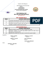 1ST PERIODICAL BEST AND LEAST MASTERED SKILLS Math