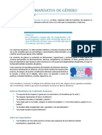 Mandatos de género y creencias sobre identidad, capacidades, trabajo, afectividad y sexualidad