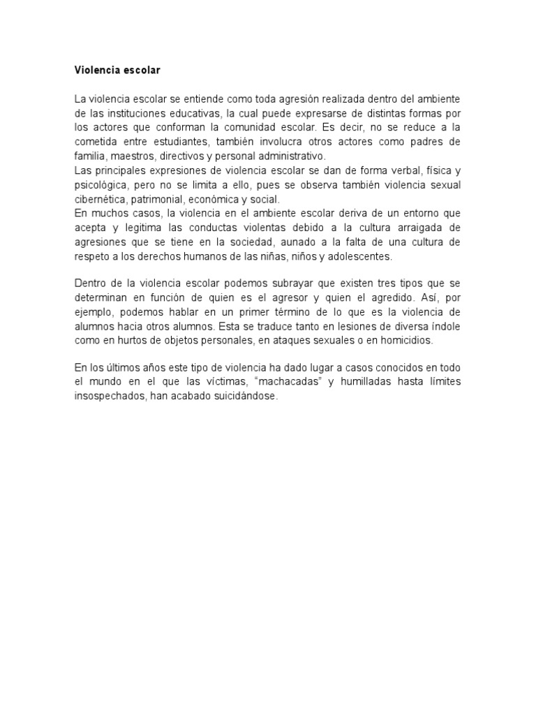 Prevención de la Violencia Escolar | PDF | Violencia | Etica Aplicada