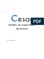 Modèles de Comportement Mécaniques: Ref: CESAR-MU (MM) - v33-FR