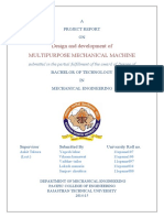 Design and Development of Multipurpose Mechanical Machine: A Project Report ON