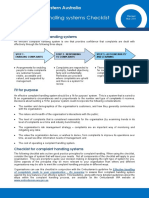 Complaint Handling Systems Checklist