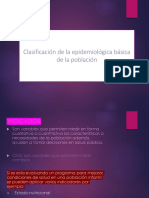 Clasificación de La Epidemiológica Básica de La Población.