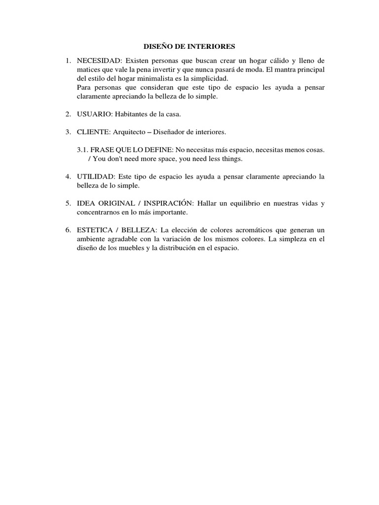 Diseño de Interiores | PDF