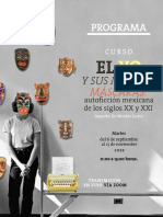 PROGRAMA El Yo y Sus Muchas Máscaras - Autoficción Mexicana de Los Siglos XX y XXI
