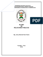Silabo DE Relaciones Públicas: Mg. Jenny Marcela Ruiz Falcón