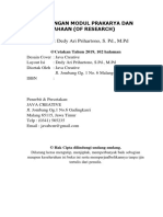 Pengembangan Modul Prakarya Dan Kewirausahaan (Of Research) : Oleh: Dedy Ari Prihartono, S. PD., M.PD