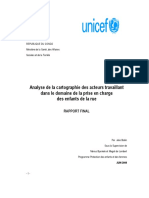 Analyse de La Cartographie Des Acteurs Prise en Charge Des Enfants de La Rue Congo