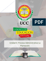 Unidad II: Proceso Administrativo La Planeación