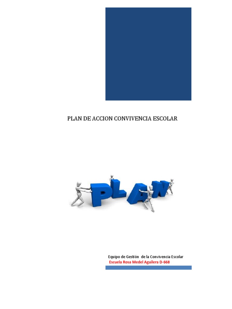 Plan de Accion convivencia escolar | PDF | Salón de clases | Maestros