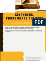 Sinónimos, Pronombres Y Elipsis: Proyecto 7: Elaborar Una Investigación de Un Tema de Interés