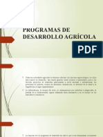 Programas de Desarrollo Agrícola