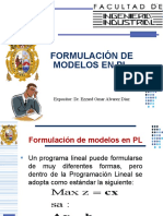 Formulación de Modelos en PL: Expositor: Dr. Ezzard Omar Alvarez Díaz