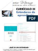 Currículo Iii: Estándares de Aprendizaje