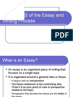 Elements of The Essay and Writing Process