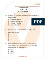 VITEEE 2019 Part - Iii Mathematics:, Then X y +