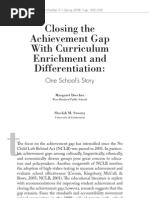 Closing The Achievement Gap With Curriculum Enrichment and Differentiation