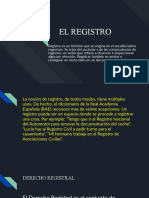 EL REGISTRO Generalidades